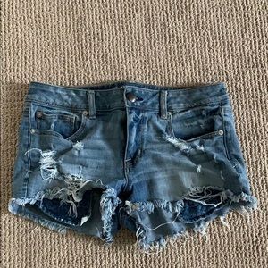 American Eagle super stretch distressed shorts